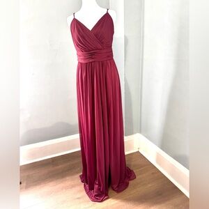 Chic Wine Maxi Dress